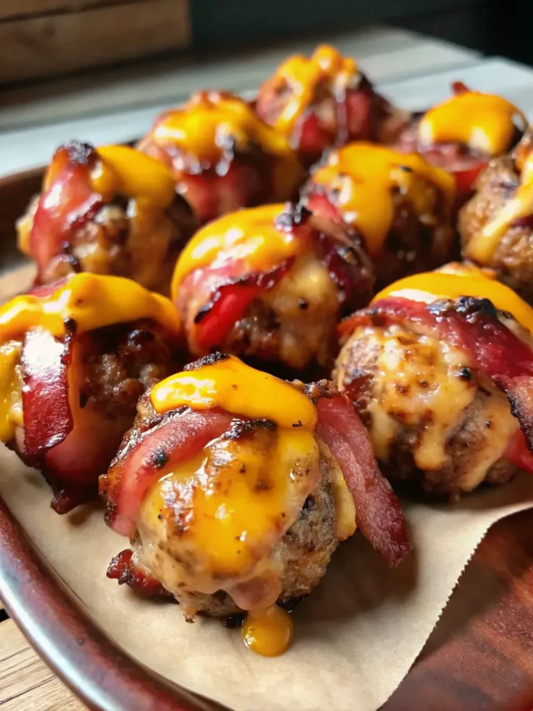 Cheddar-Stuffed BBQ Bacon Bombs step by step