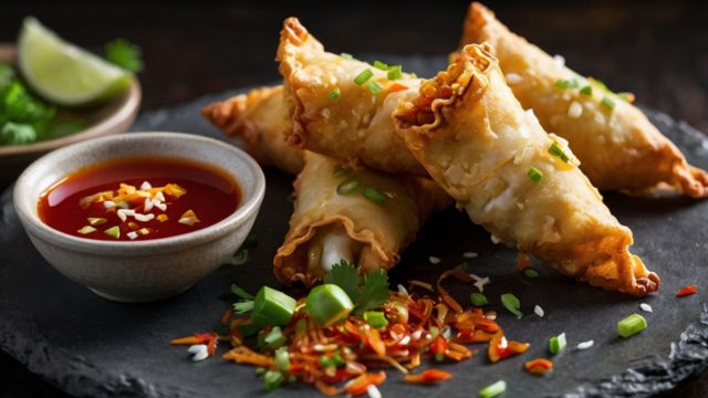 Crab Rangoon Egg Rolls