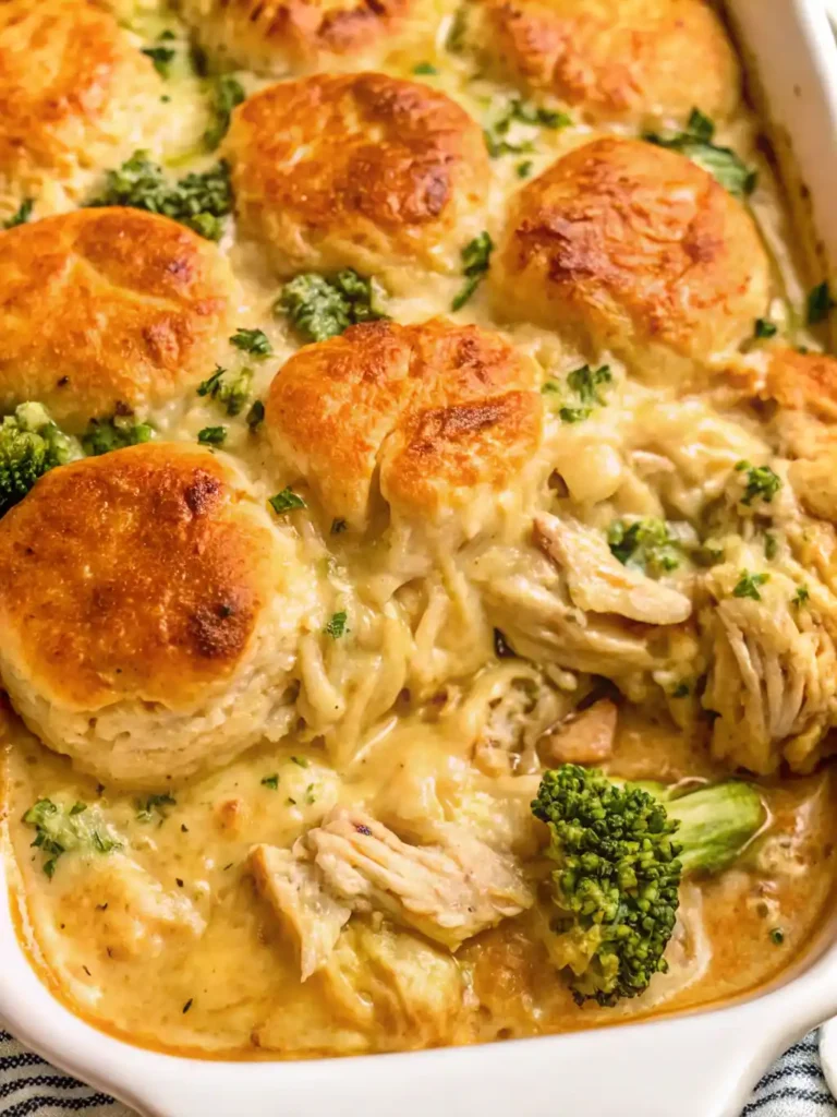Broccoli Cheddar Biscuit Casserole ingredients