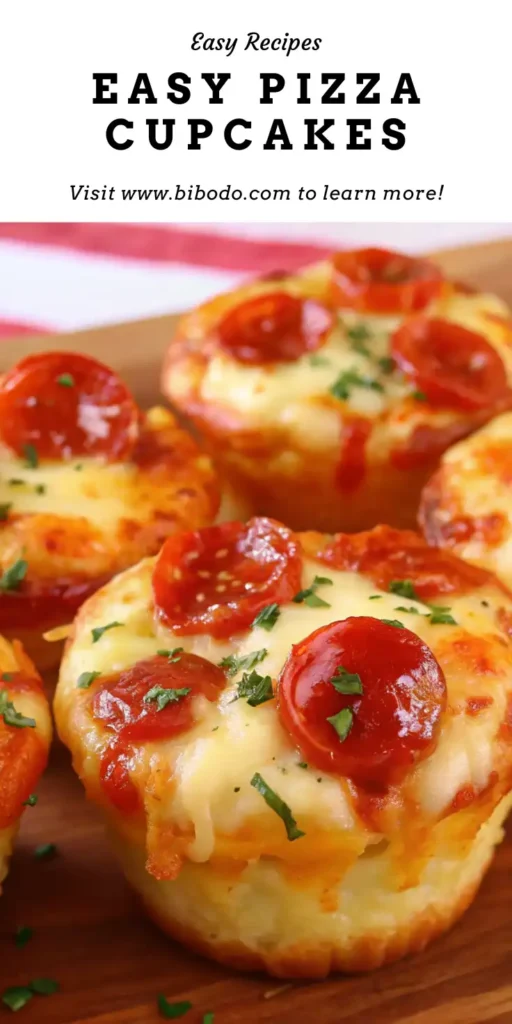 Easy Pizza Cupcakes PIN