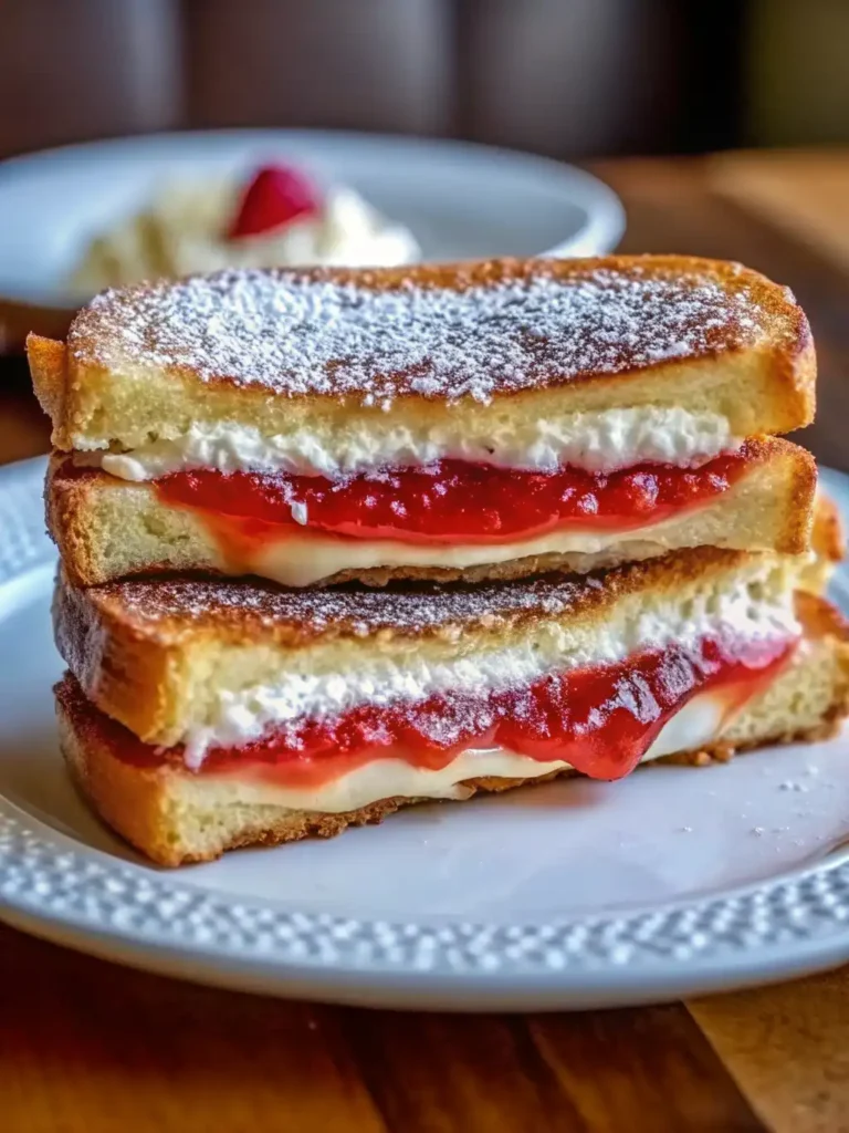 Fried Strawberry Cheesecake Sandwich