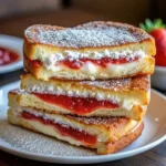 Fried Strawberry Cheesecake Sandwich tast