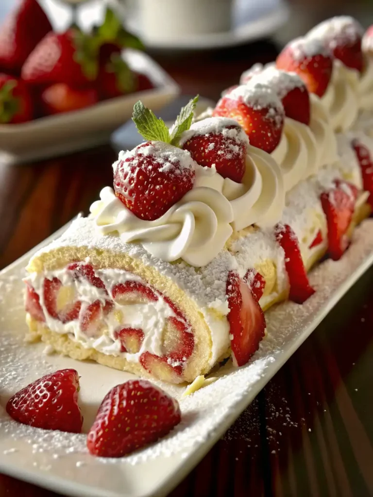 Strawberry Shortcake Cheesecake Roll how to