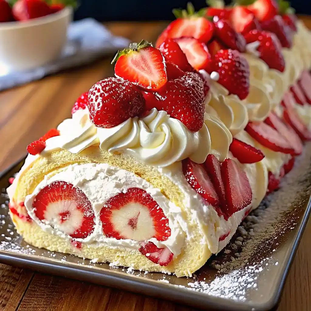 Strawberry Shortcake Cheesecake Roll
