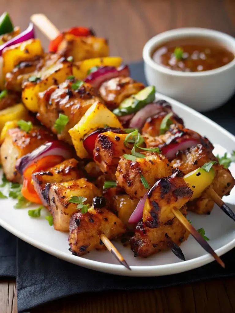 Yummy Hawaiian Chicken Pineapple Kebabs-intro