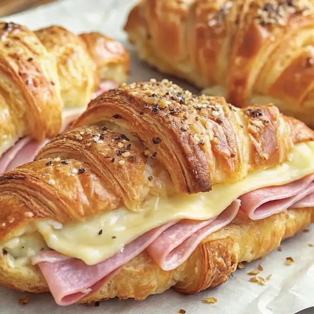 Ham and Cheese Croissant Sandwiches