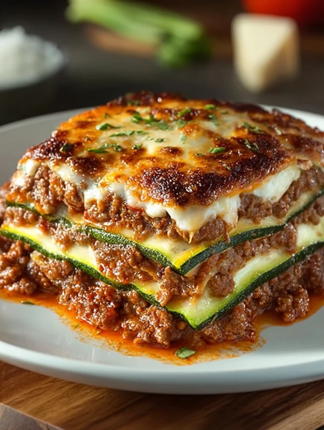 Beef and Zucchini Noodle Lasagna how to make