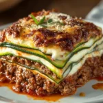 Beef and Zucchini Noodle Lasagna tast