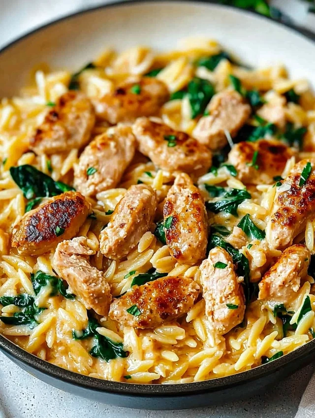 Creamy Chicken Sausage Orzo Skillet how to make