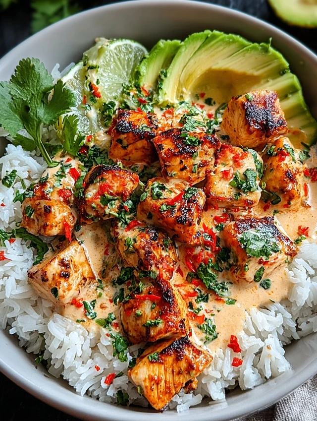 Creamy Coconut Chicken Rice Bowl how to make