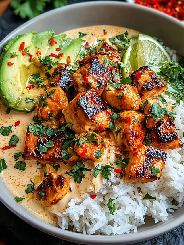Creamy Coconut Chicken Rice Bowl ingredients