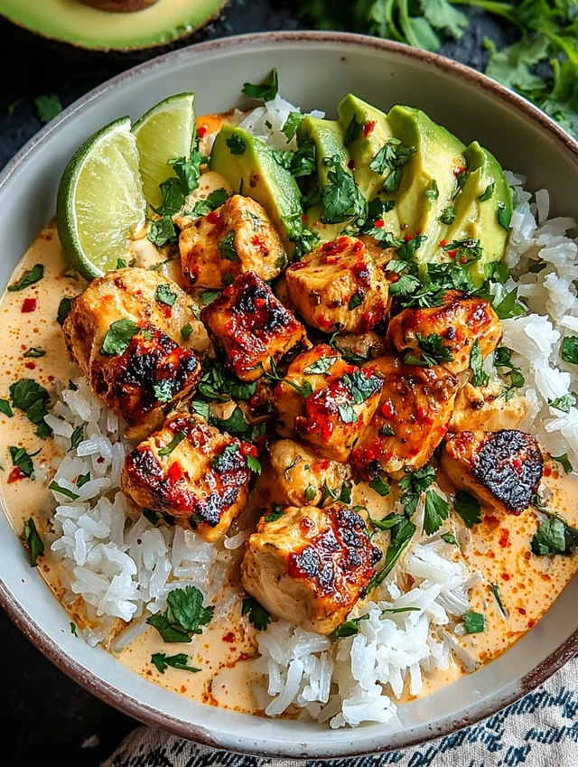 Creamy Coconut Chicken Rice Bowl