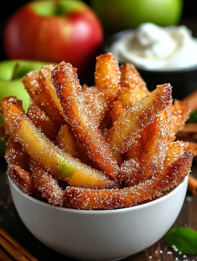 Crispy Air Fryer Apple Fries Recipe intro