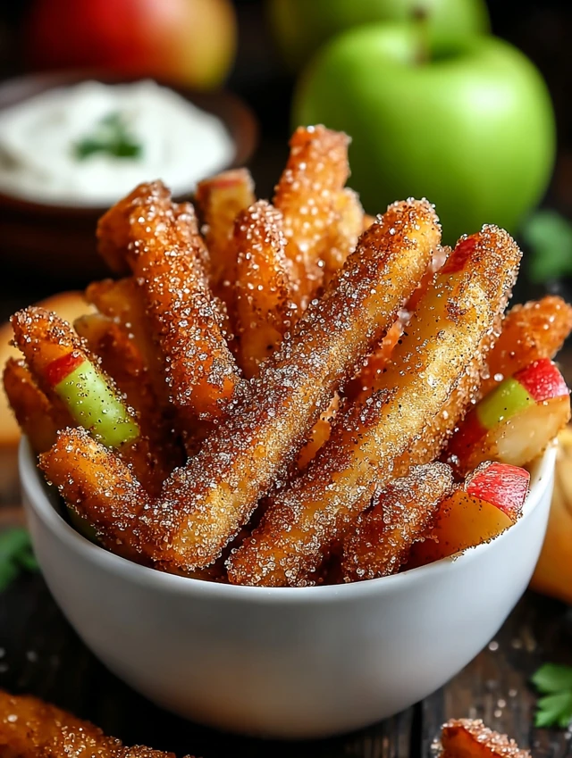 Crispy Air Fryer Apple Fries Recipe serve