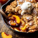 Skillet Brown Sugar Peach Cobbler tast