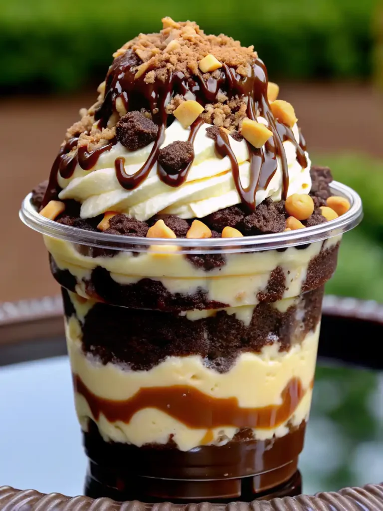 Loaded Brownie Cheesecake Cup-step