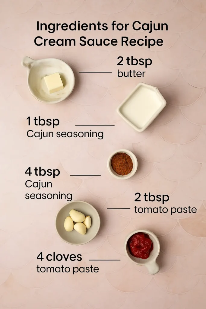 Cajun Cream Sauce Recipe ingredients 2