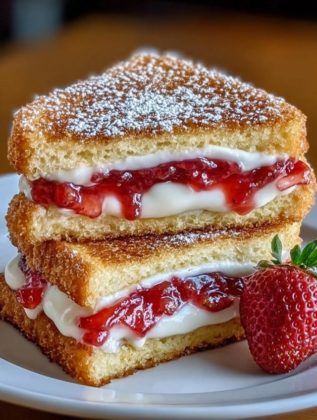 Fried Strawberry Cheesecake Sandwiches ingred