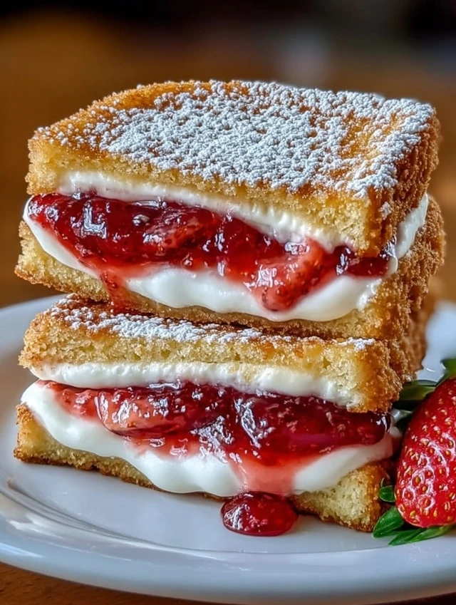 Fried Strawberry Cheesecake Sandwiches intro