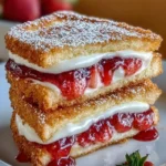 Fried Strawberry Cheesecake Sandwiches tast