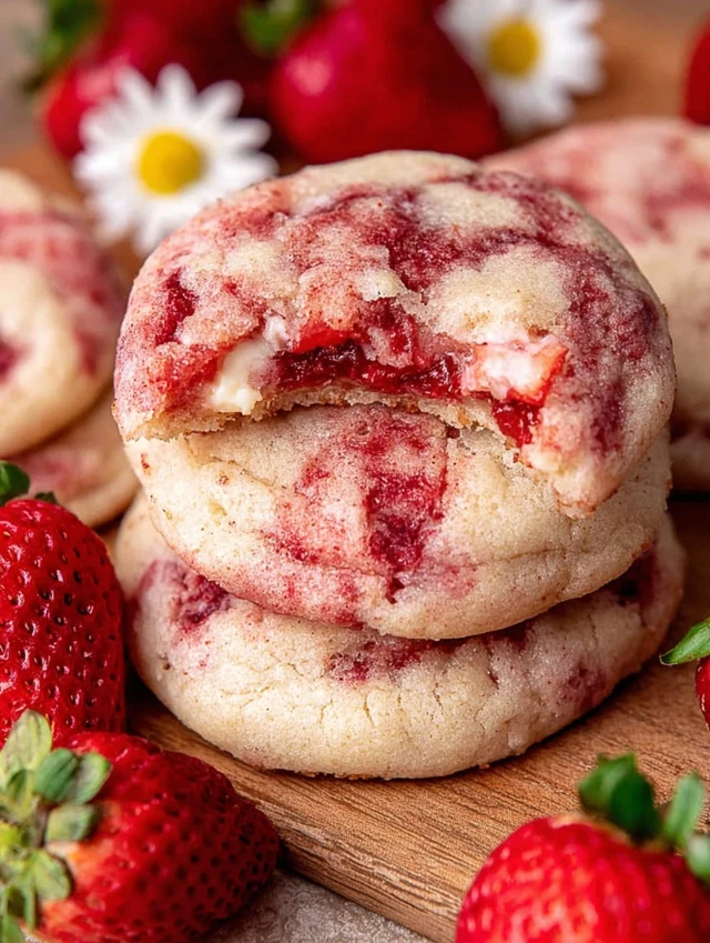 Strawberry Cheesecake Cookies