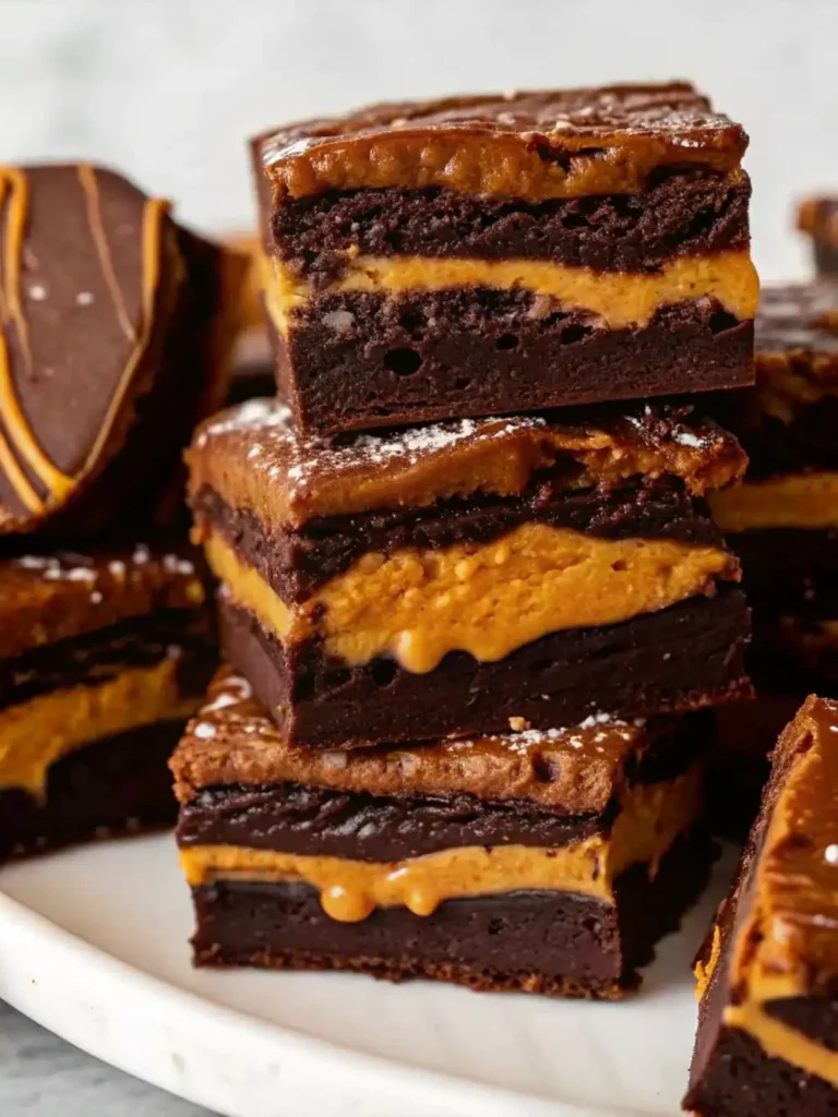 Peanut Butter Stuffed Brownies-1