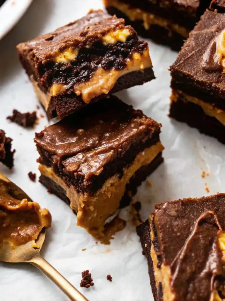 Peanut Butter Stuffed Brownies-2-