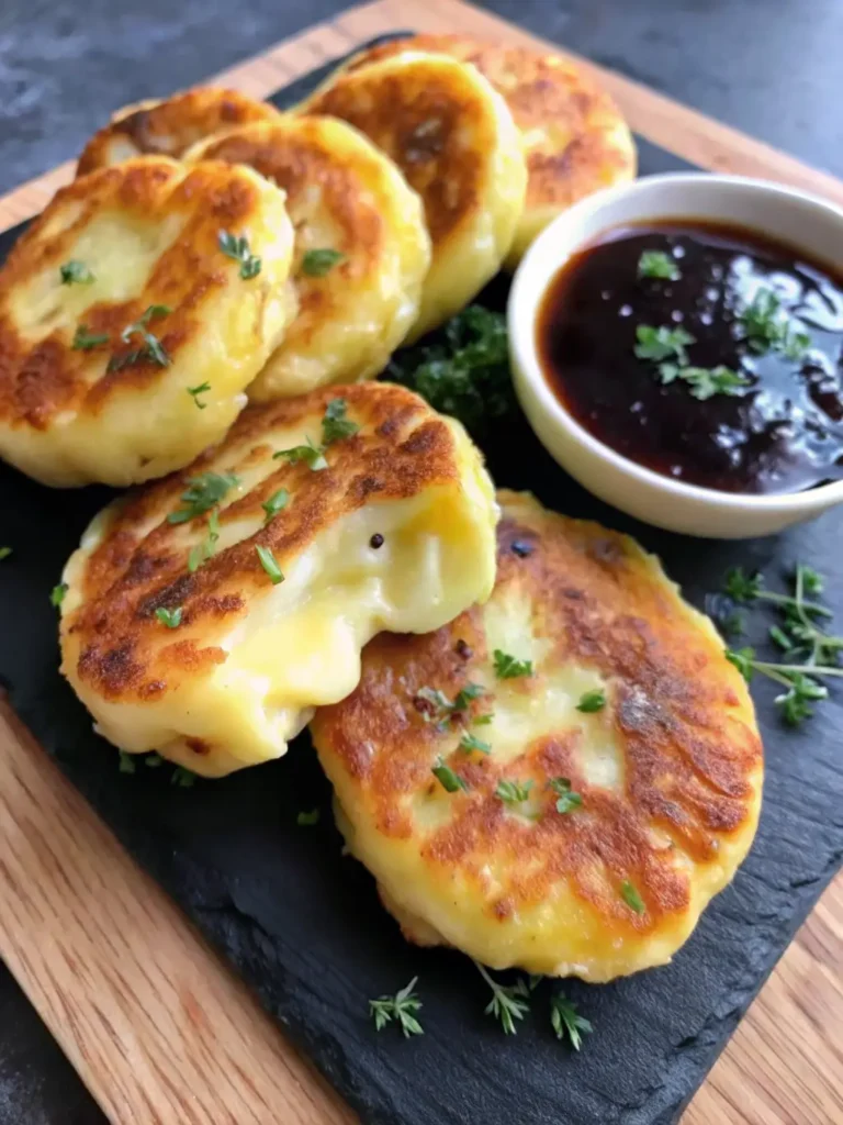 Cheesy Stuffed Potato Cakes-1