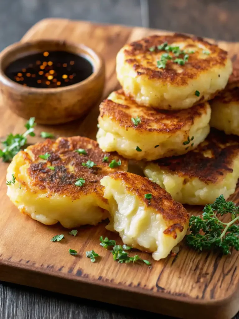 Cheesy Stuffed Potato Cakes-2