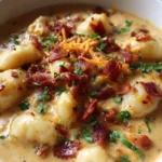 Bacon Cheddar Gnocchi Soup
