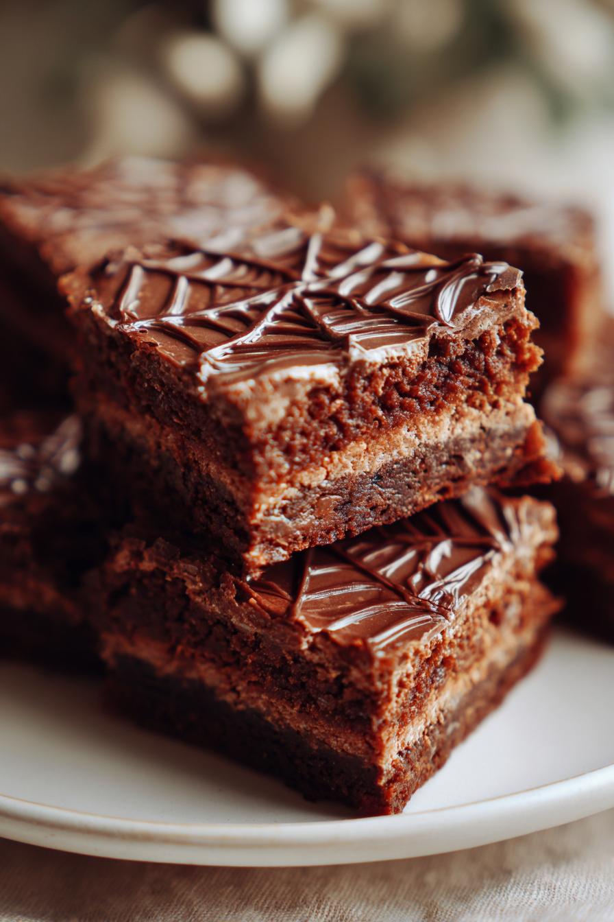 BurgerSpooky Spiderweb Brownies