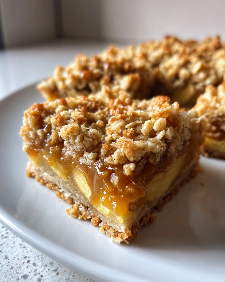 Caramel Apple Crumble Bars
