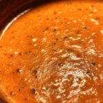 Creamy roasted red pepper soup
