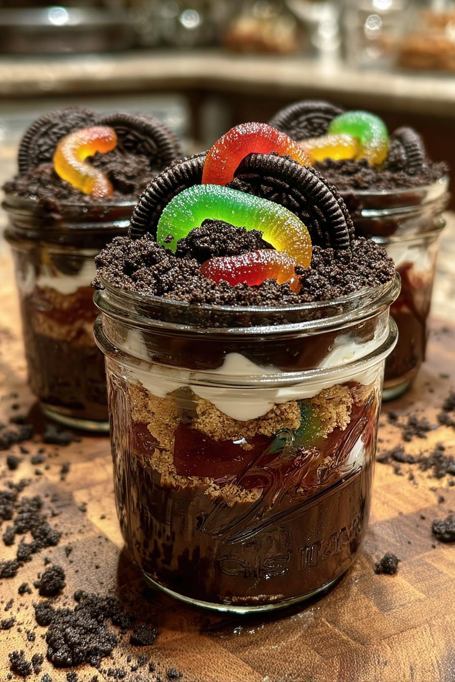 Creepy Dirt Pudding Cups