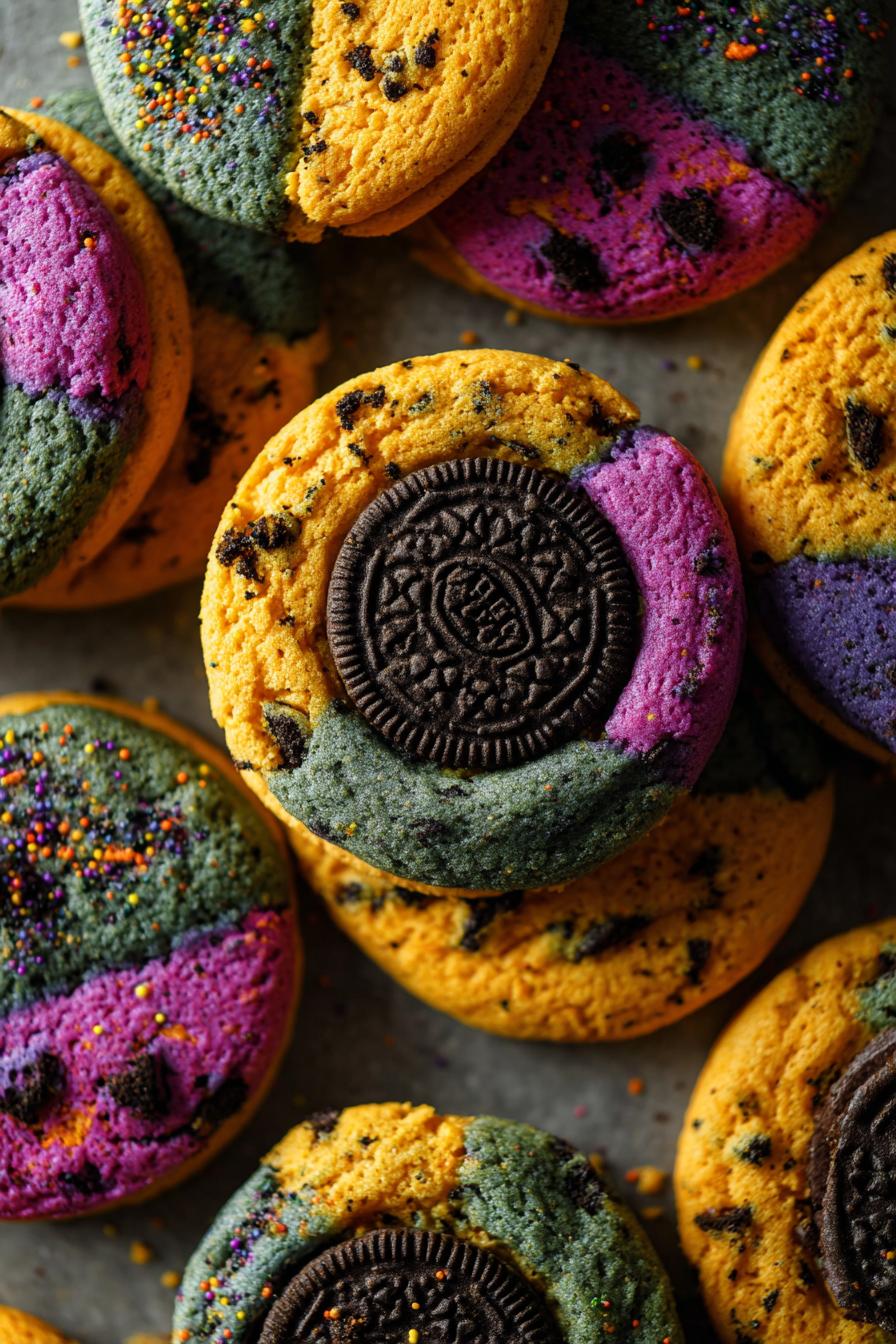 Halloween Oreo Stuffed Cookies