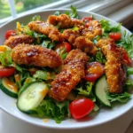 Honey Mustard Chicken Tender Salad: Crispy, Sweet, and Fresh