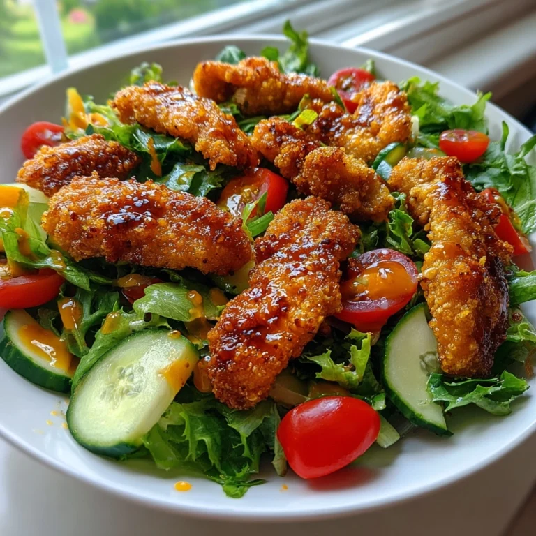 Honey Mustard Chicken Tender Salad: Crispy, Sweet, and Fresh