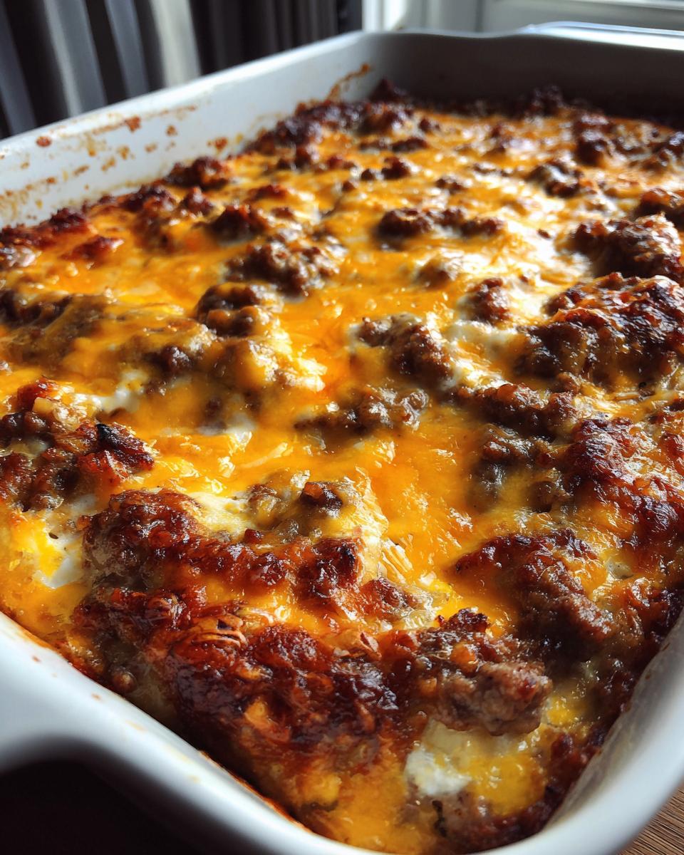 Keto Cheeseburger Casserole