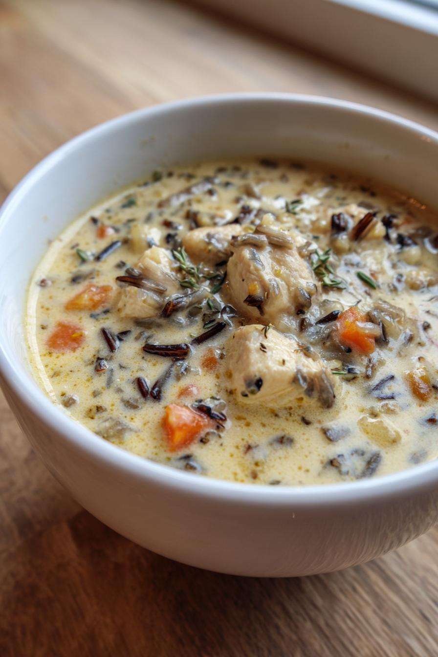 One-pot creamy chicken wild rice soup