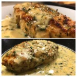 Parmesan Chicken with Garlic Cream Sauce