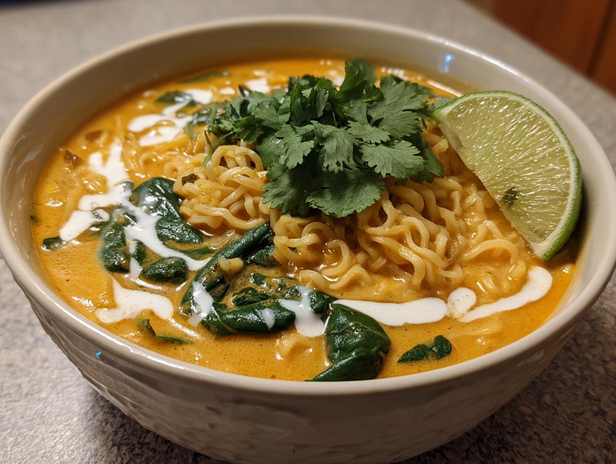 Pumpkin Coconut Curry Ramen