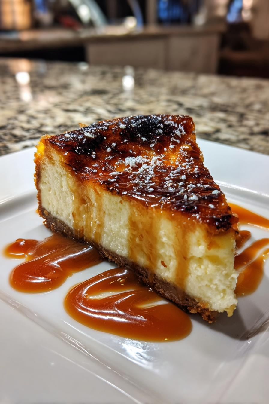 Salted Caramel Crème Brûlée Cheesecake