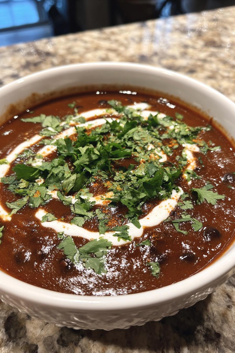 Smoky chipotle black bean soup