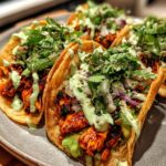 Spicy Chipotle Chicken Tacos with Avocado Crema