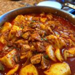 Spicy Korean kimchi soup