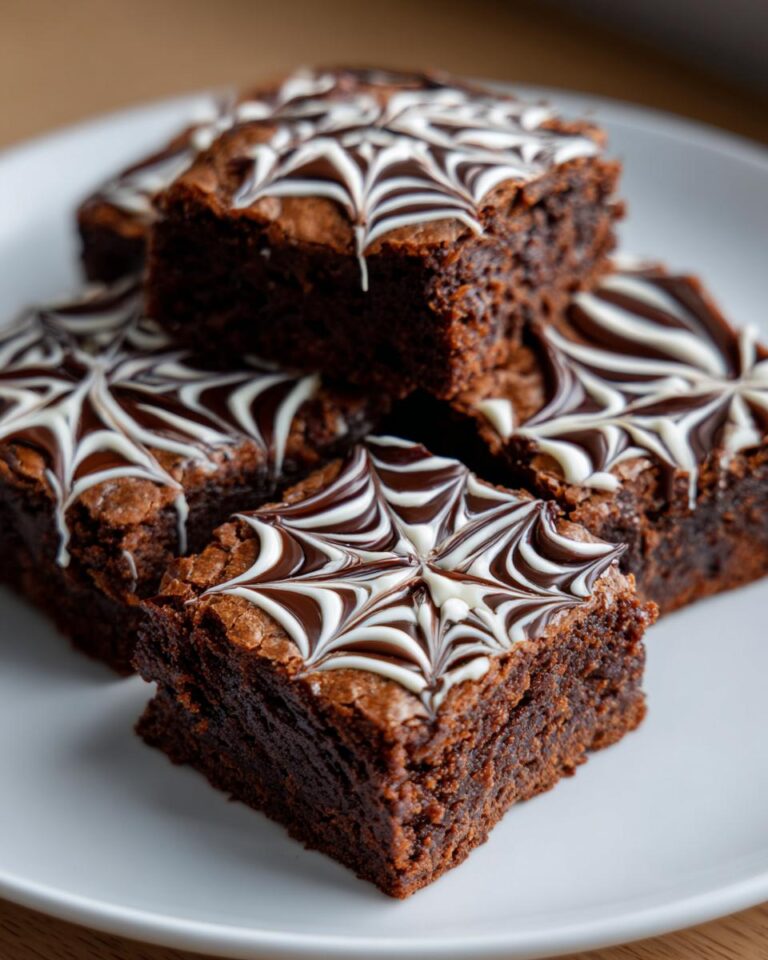 Spider Web Brownies