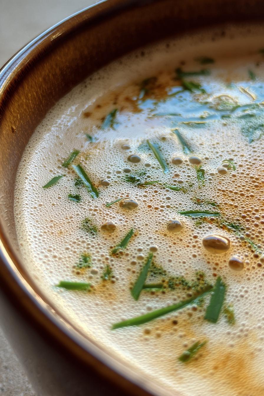 Thai coconut lemongrass soup