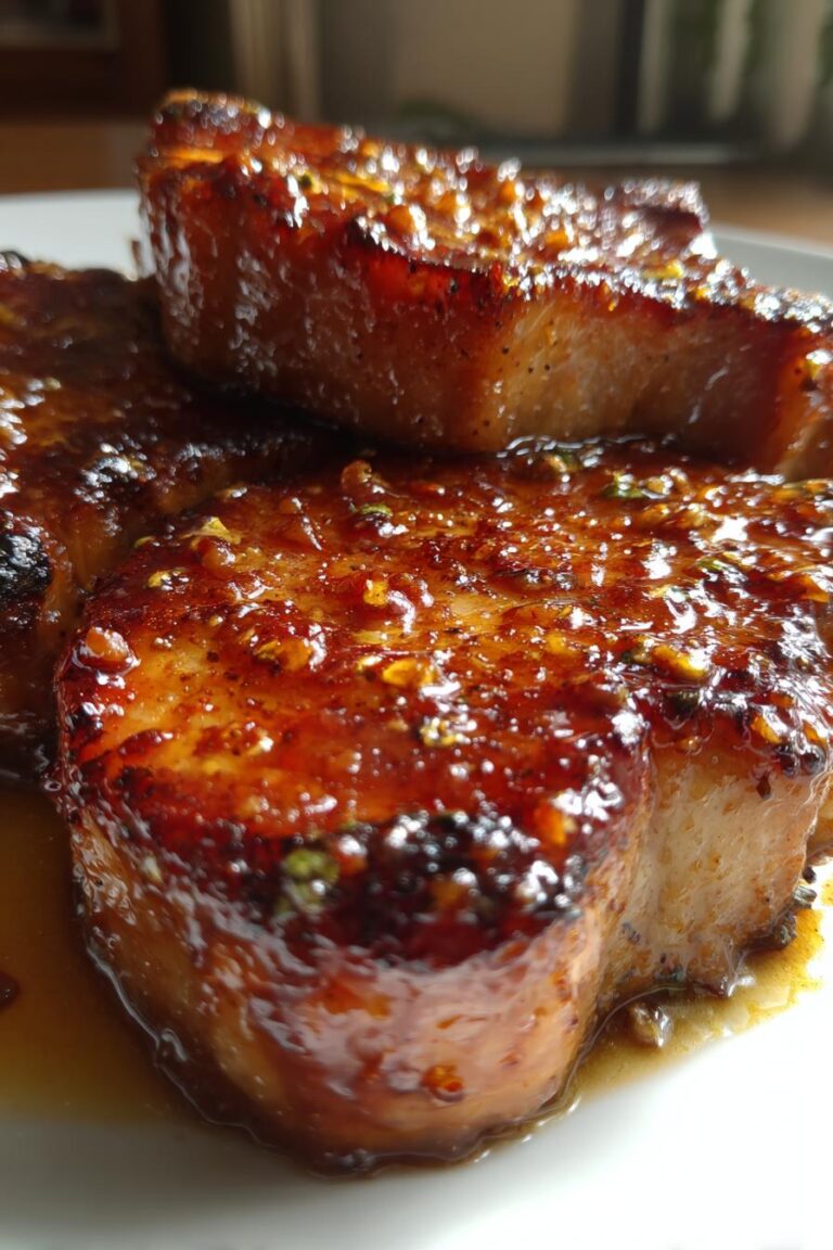 Apple Cider Glazed Pork Chops