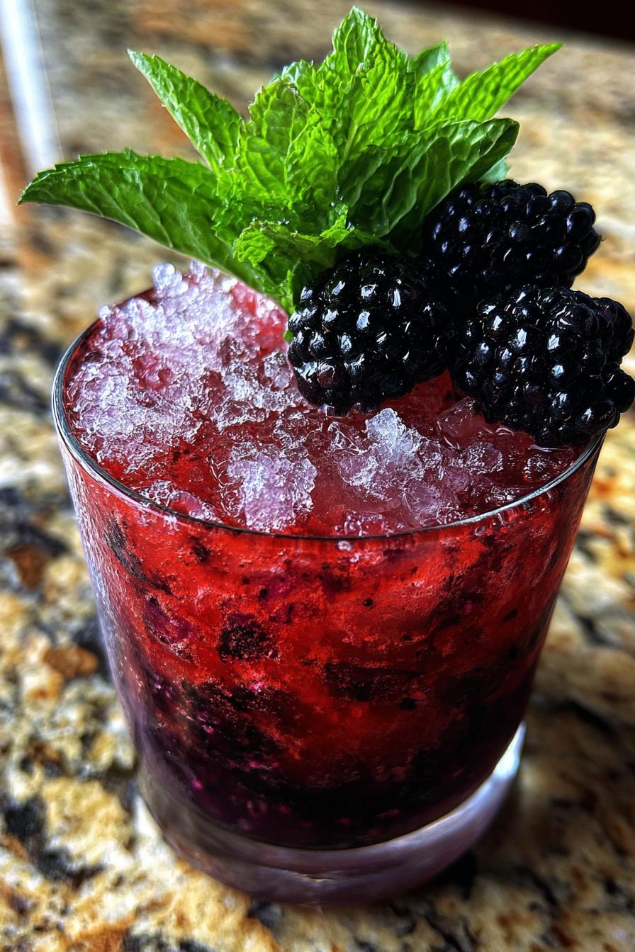Blackberry Mint Julep cocktail