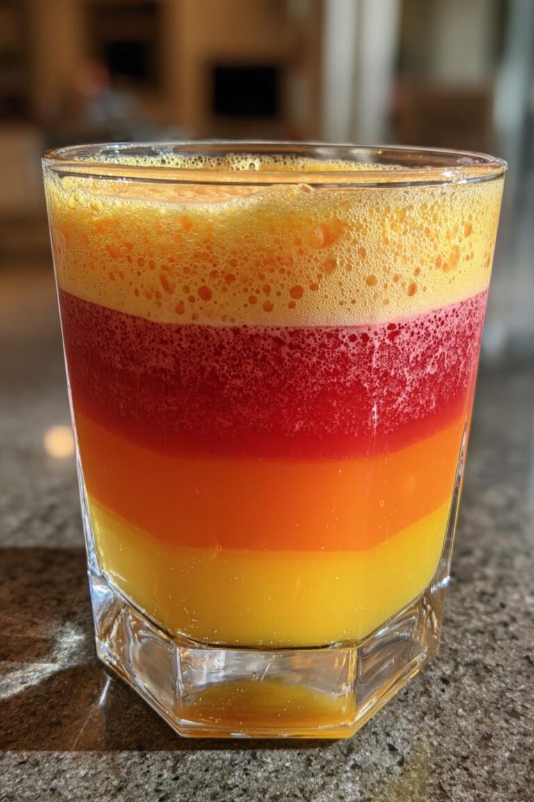 Candy corn layered juice